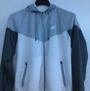White and gray nike jacket for sale